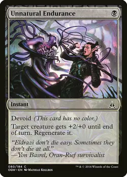 1x Unnatural Endurance - NM English MTG - Oath of the Gatewatch - Image 1