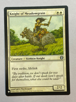 MTG - Knight of Meadowgrain - NM - The List - Mystery Booster 2 - Image 1