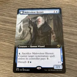 1 Non-Foil Borderless Malevolent Hermit Benevolent Geist Innistrad: Midnight - Image 1