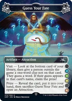 MTG Unfinity Attraction U Guess Your Fate 2-3-4-6 #215a PLAYSET 4x x4 - Image 1