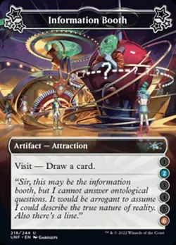 MTG Unfinity Attraction U Information Booth 2-6 #218a PLAYSET 4x x4 - Image 1