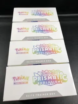 4 x Pokemon Prismatic Evolutions Elite Trainer Box ETB - NEW SEALED - SAFE SHIP - Image 2