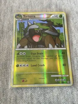 Pokemon TCG Torterra 10/95 HGSS Unleashed Reverse Holo Rare MP - Image 1