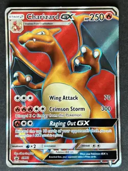 Pokemon Charizard GX SM60 Sun & Moon Holo Black Star Promo Standard Size - Image 1