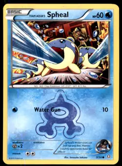 Pokemon TCG Team Aqua’s Spheal XY - Double Crisis #3 Basic/Common - Image 1