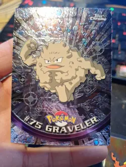 Graveler #75 Pokemon Topps Chrome Holo Foil TV Animation Series NM - Image 1