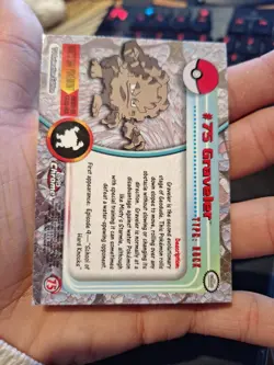 Graveler #75 Pokemon Topps Chrome Holo Foil TV Animation Series NM - Image 4