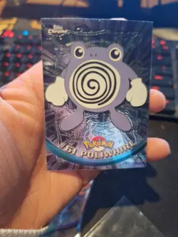 Poliwhirl #61 Pokemon Topps Chrome Holo Foil NM Vintage - Image 1