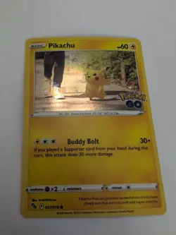 Pokemon TCG Pikachu 027/078 Cosmos Holo Pokemon GO - Image 1