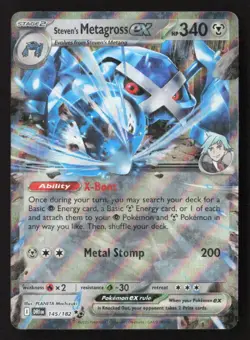 Steven's Metagross ex 145/182 Double Rare Destined Rivals Pokemon NM - Image 1