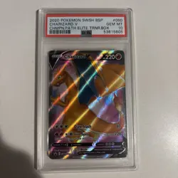 2020 Pokemon SWSH Champions Path Charizard V #50 PSA 10 - Image 1