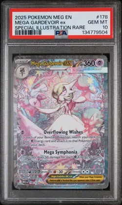 2025 POKEMON MEG EN-MEGA EVOLUTION #178 MEGA GARDEVOIR EX PSA 10 - Image 1