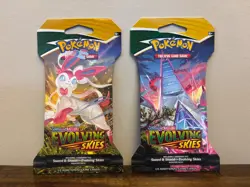 2X Pokemon TCG: Sword/Shield Evolving Skies Sleeved Booster Packs - New/Sealed - Image 1