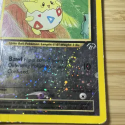 Pokemon TCG Togepi Reverse Holo Southern Islands HP (DMG) - DOUBLE SWIRL 💫 - Image 2