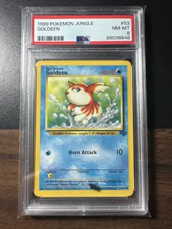 1999 Pokemon Jungle #53 Goldeen PSA 8 NM-MT - Image 1