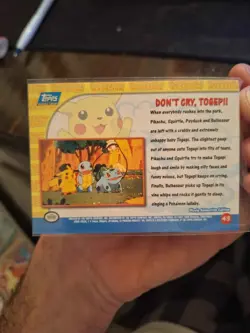 Don’t Cry, Togepi! #43 Topps Pokemon Pikachu’s Vacation Movie Holo NM blue logo - Image 2