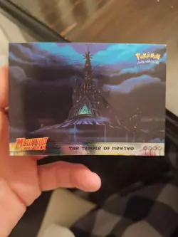 The Temple of Mewtwo #18 Pokemon Topps Movie 2000 Holo MP Blue Logo - Image 1