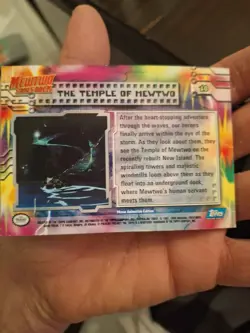 The Temple of Mewtwo #18 Pokemon Topps Movie 2000 Holo MP Blue Logo - Image 2