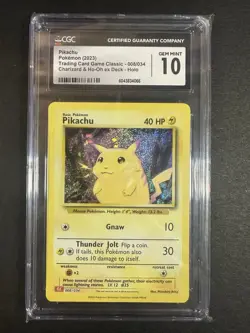 Pikachu Pokemon (2023) TCG Classic 008/034 Charizard & Ho-Oh Deck Holo CGC 10 - Image 1