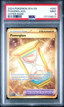 PSA 9 Powerglass 097/064 Hyper Rare | Shrouded Fable (SFA) Pokemon - Image 1