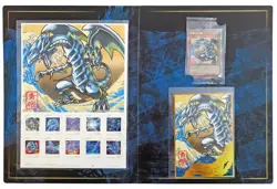 Yu-Gi-Oh! 25th Anniversary Ukiyoe Blue-Eyes White Dragon Stamp Set Limited Japan - Image 2