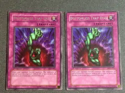2x Yugioh Bottomless Trap Hole LOD-092 Legacy of Darkness 1st Edition - Image 1