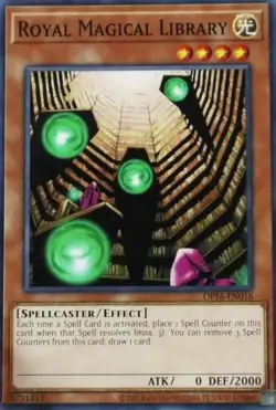 1x (NM) Royal Magical Library - OP16-EN016 - Common - Unlimited Edition YuGiOh - Image 1