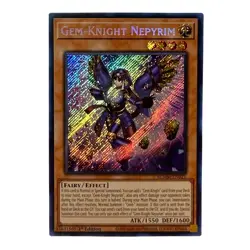 YuGiOh! Gem-Knight Nepyrim (Secret Rare) BLMM-EN021 Battles of Legend 1st Ed NM - Image 1