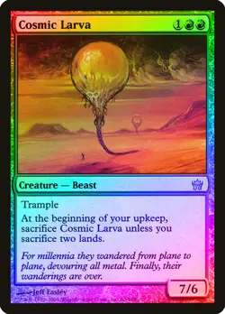 Cosmic Larva FOIL Fifth Dawn NM Red Rare MAGIC THE GATHERING MTG CARD ABUGames - Image 1