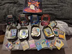 Pokemon cards in tins and binder bundle job lot. - Image 1