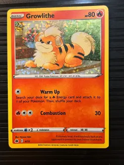 Growlithe 4/15 Holo Pokemon Card McDonalds Promo 2022 - Image 1