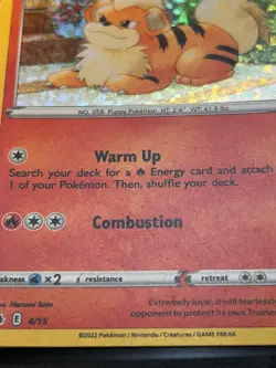 Growlithe 4/15 Holo Pokemon Card McDonalds Promo 2022 - Image 2