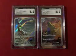 Pokemon TCG Graded Slab Lot Of 2 CGC Mint Japenese + Free Pokemon Cards - Image 1