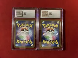 Pokemon TCG Graded Slab Lot Of 2 CGC Mint Japenese + Free Pokemon Cards - Image 2