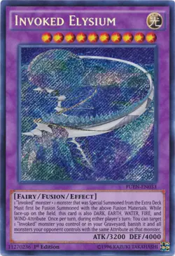 Invoked Elysium - FUEN-EN033 - Secret Rare - 1st Edition Near Mint Yugioh! Card - Image 1