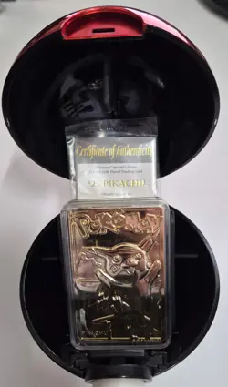 Pokemon Burger King Pikachu 23k Gold Plated Card 1999 with COA - Image 1