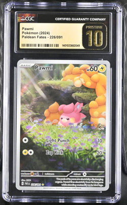 CGC 10 Pristine | Pokemon Paldean Fates Pawmi Illustration Rare 226/091 Card - Image 1