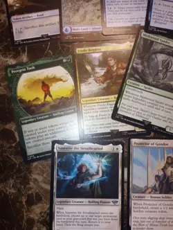 18 Card Lot MTG Lord Of The Rings Rare Uncommon Common Unplayed Frodo Sam Pippen - Image 2