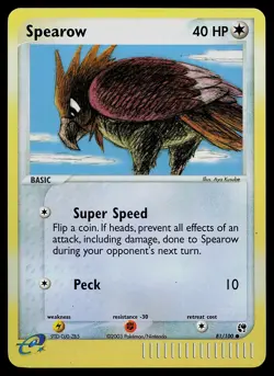 Pokemon Card - Spearow Sandstorm 81/100 Common Reverse Holo - Image 1