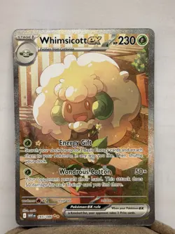 Pokemon TCG Whimsicott EX Scarlet & Violet White Flare Card 165/086 - Image 1