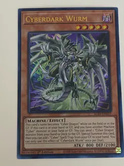 Yugioh - Cyberdark Wurm x 3 - 1st Edition Ultra Rare NM - Free Holo Card - Image 3