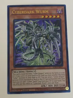 Yugioh - Cyberdark Wurm x 3 - 1st Edition Ultra Rare NM - Free Holo Card - Image 4
