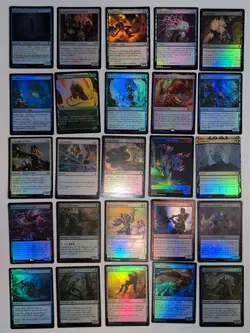 Magic the Gathering 50 Holo Foil bulk lot mixed set NO DUPLICATES Used MTG FL304 - Image 3