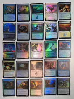Magic the Gathering 50 Holo Foil bulk lot mixed set NO DUPLICATES Used MTG FL304 - Image 4