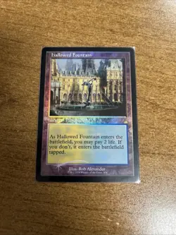 Hallowed Fountain (Retro Frame) Ravnica Remastered Foil NM-M Unplayed - Image 1
