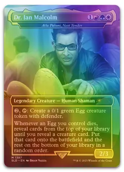 Dr. Ian Malcolm - Atla Palani, Nest Tender (Rainbow Foil) NM Secret Lair Drop - Image 1