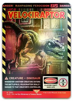 Velociraptor - Rampaging Ferocidon (Rainbow Foil) #1390 NM Secret Lair Drop - Image 1