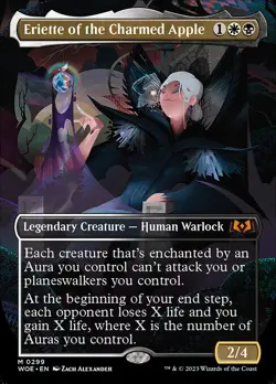 NM Borderless Eriette of the Charmed Apple, MTG, Wilds of Eldraine, Magic, 299 - Image 1