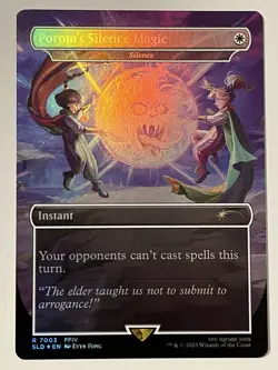 Porom’s Silence Magic Final Fantasy Rainbow Foil Secret Lair MTG 7003 Rare NM - Image 1