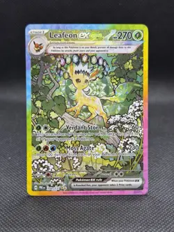 Pokemon TCG Leafeon EX 144/131 Prismatic Evolutions SIR NM - Image 1